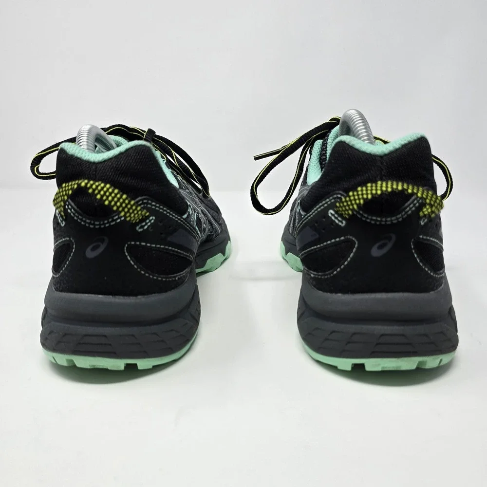 Asics Gel-Venture 6 Womens 9 Trail Running Shoes Black Carbon Neon T7G6N